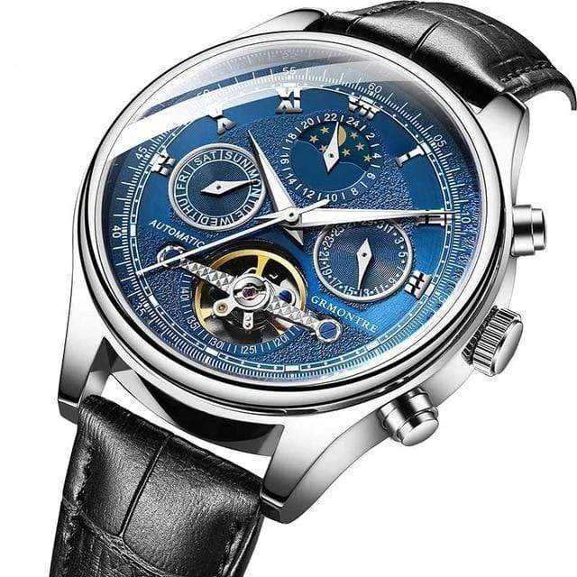 La boutique de la montre pour homme bracelet cuir G-8809 1 Montre Classique Mécanique Hommes Automatique
