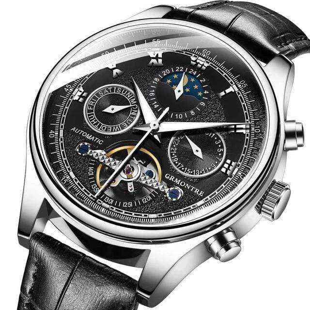 La boutique de la montre pour homme bracelet cuir G-8809 Montre Classique Mécanique Hommes Automatique