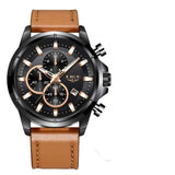 La boutique de la montre pour homme bracelet cuir Marron 2 Montre Étanche Chronographe Fashion bracelets Cuir