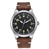 La boutique de la montre pour homme bracelet cuir Marron Montre de luxe Design horloge simple, élégante