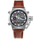 La boutique de la montre pour homme Montre Sport Homme Cuir Blanc Montre militaire bracelet cuir