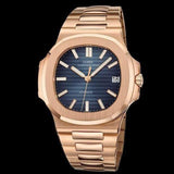 La boutique de la montre pour homme Montre Sport Homme ROSE Bleu Montre classiques automatique en acier inoxydable de haute qualité