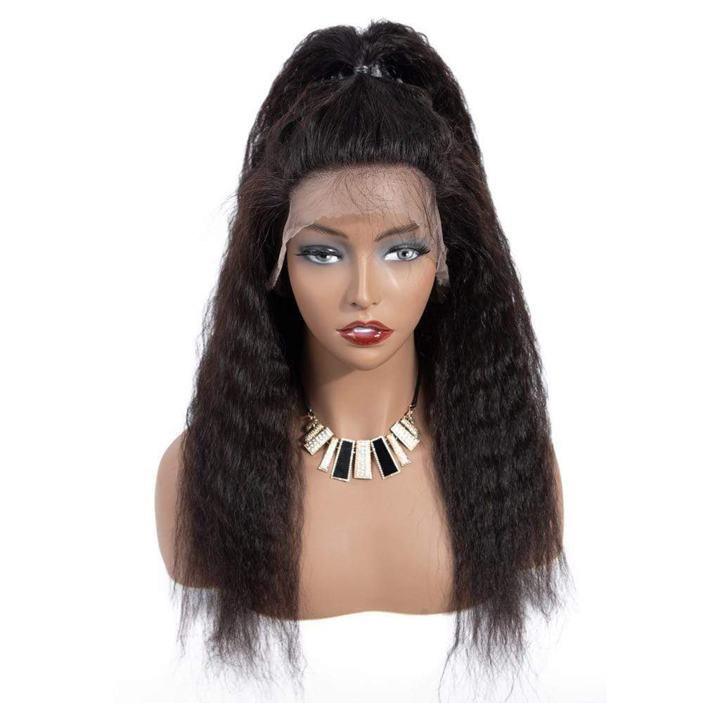 La boutique de la Perruque perruque de cheveux humain 14pouces brésilien crépus perruque droite avant lacet