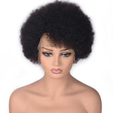 La boutique de la Perruque perruque de cheveux humain Couleur naturelle / 8 pouces Perruque cheveux humains naturelle Afro