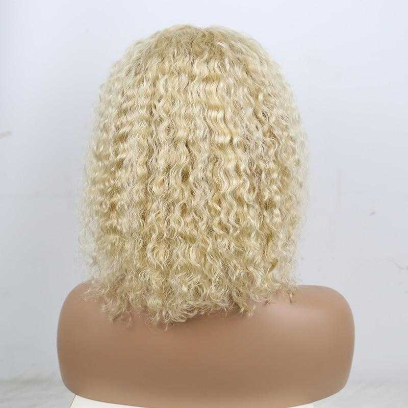 La boutique de la Perruque perruque de cheveux humain Perruque bouclée Blonde 613 humains 180% densité