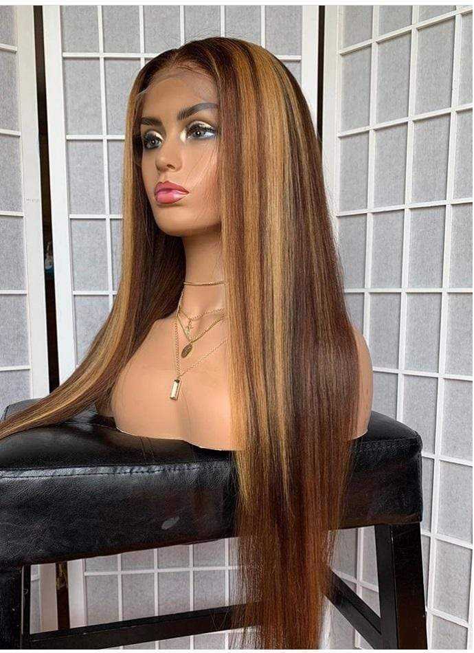 La boutique de la Perruque perruque de cheveux humain Perruque naturelle longue droite