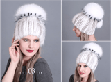 chapeau d'hiver femmes avec fourrure naturelle