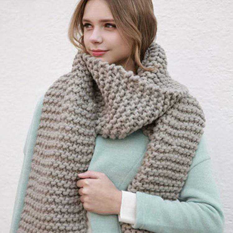 Grosse écharpe d'hiver en laine tricotée pour femme, écharpe épaisse, snood  écharpe, tour de cou, grosse capuche, col écharpe LE HERSHEY -  France