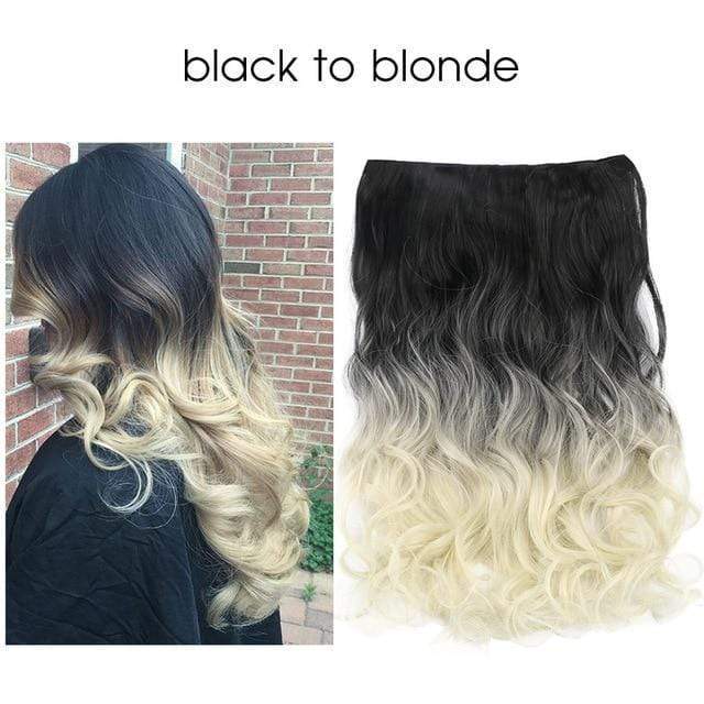 La Boutique du cheveu et de la perruque Extensions Noir to blonde / 20pouces Extensions de Cheveux Ondulés Synthétique