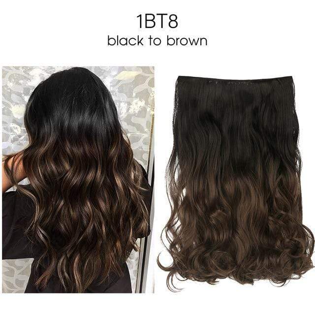 La Boutique du cheveu et de la perruque Extensions Noir to brown / 20pouces Extensions de Cheveux Ondulés Synthétique