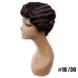 La Boutique du cheveu et de la perruque Perruque Synthétique P1B/30 / 5 centimètres Perruque synthétique style afro-américain