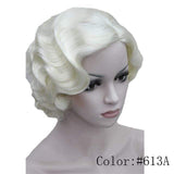 La Boutique du cheveu et de la perruque Perruque Synthétique Platinum Blonde / 8 pouces Perruque synthétique rétro
