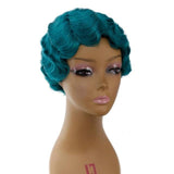 La Boutique du cheveu et de la perruque Perruque Synthétique Vert / 5 centimètres Perruque synthétique style afro-américain
