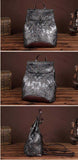 la Boutique du sac a dos Cuir véritable Sac à dos Vintage en cuir gaufré