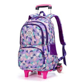 la Boutique du sac a dos sac a dos a roulettes 2 roues violet Sacs à roulettes filles école