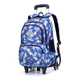 la Boutique du sac a dos sac a dos a roulettes 6 roues bleu Sacs à roulettes filles école