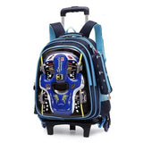 la Boutique du sac a dos sac a dos a roulettes Bleu six roues Sac à dos à roulettes 3D