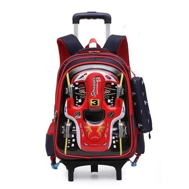 la Boutique du sac a dos sac a dos a roulettes Rouge deux roues Sac à dos à roulettes 3D