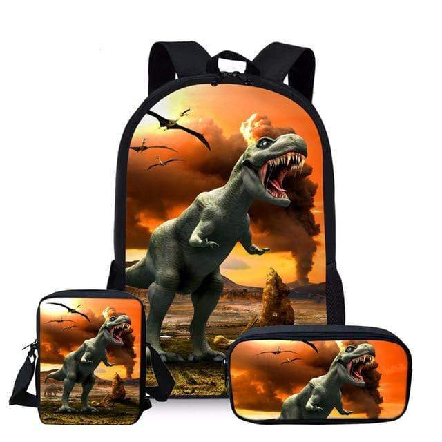 la Boutique du sac a dos Sac À Dos Z3429CEK Sac scolaire impression dinosaure 3D