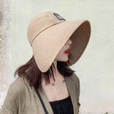 Multi-tendance Beige / Ajustable Chapeau d'été Protection UV pour femmes