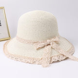 Multi-tendance Blanc / 56-58cm Chapeau de plage en paille