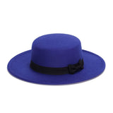 Multi-tendance Bleu / 55to57cm Chapeau Fedora jazz en laine