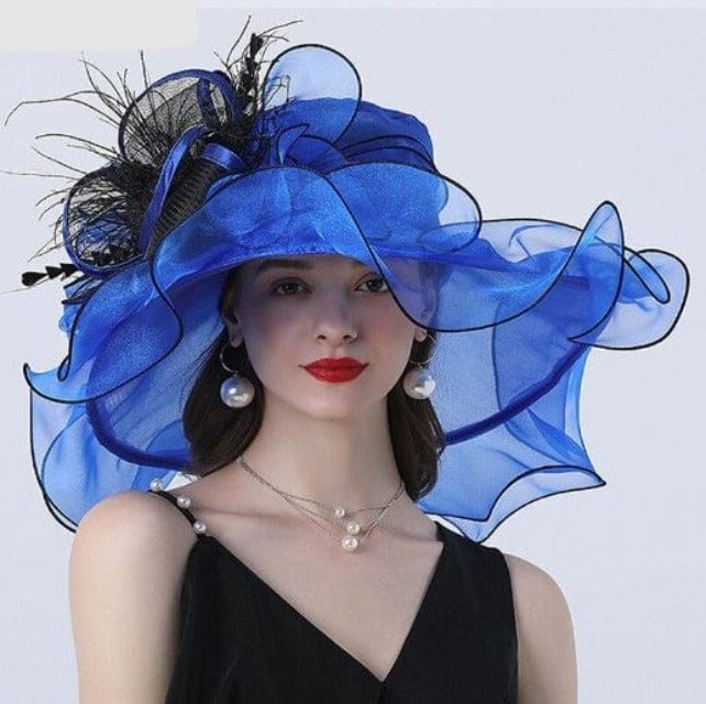 Multi-tendance Bleu Chapeau Feutré De Mariage