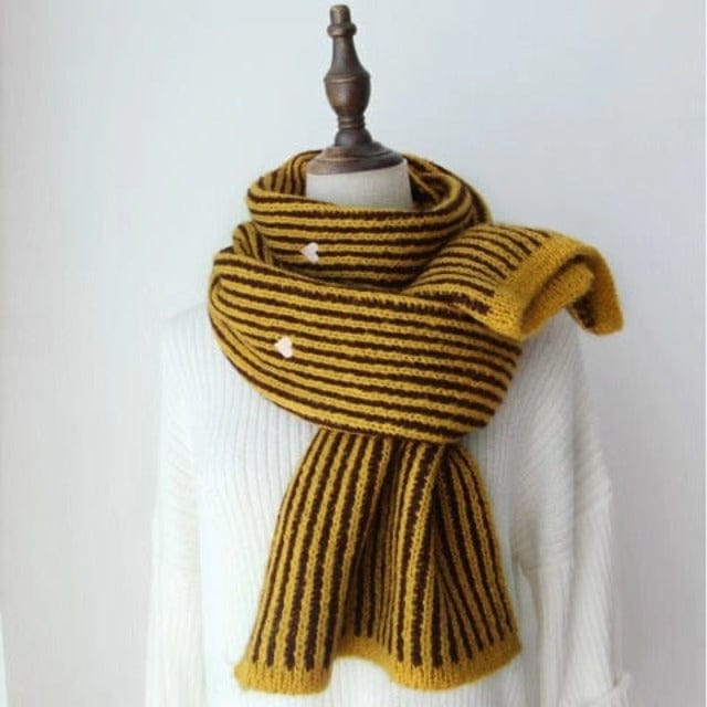 Multi-tendance Champagne Écharpe tricotée en laine pour Femme