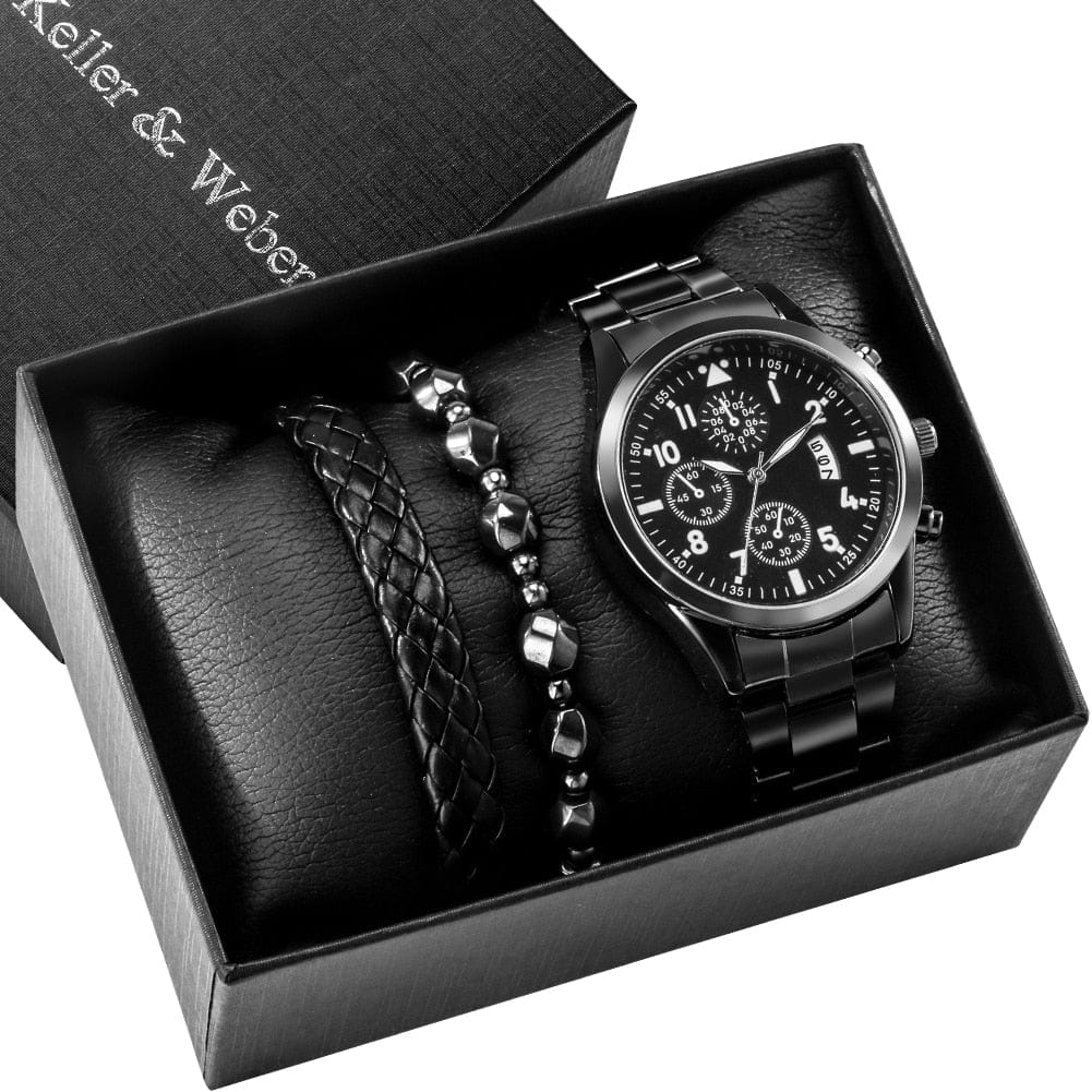 Multi-tendance Keller-Weber-029 Boite cadeau homme montre et bracelet