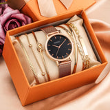 Multi-tendance Coffret 1 Coffret cadeau montre-Bracelet en maille or Rose