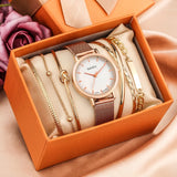 Coffret cadeau montre-Bracelet en maille or Rose