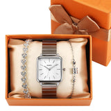 Multi-tendance Coffret 2 Coffret cadeau, montre carrée bracelet