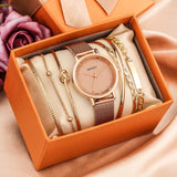 Multi-tendance Coffret 3 Coffret cadeau montre-Bracelet en maille or Rose