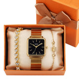 Multi-tendance Coffret 4 Coffret cadeau, montre carrée bracelet