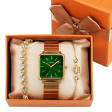 Multi-tendance Coffret 6 Coffret cadeau, montre carrée bracelet
