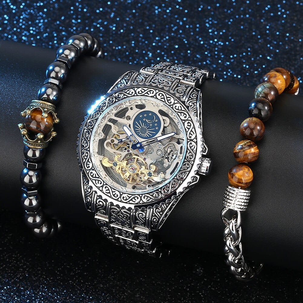 Multi-tendance Coffret cadeau montre deux bracelets