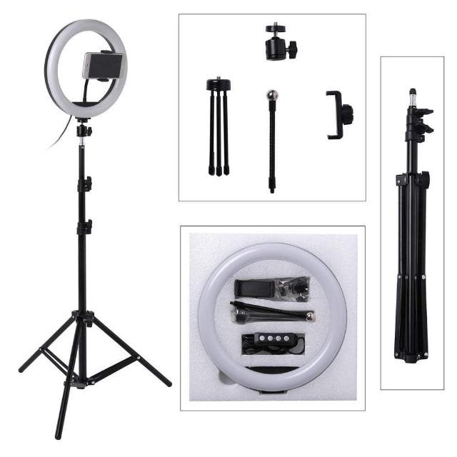 Multi-Tendance LED Selfie anneau lumière Comprend un trépied de 160 cm LED Selfie Lumineux Lampe à Anneau