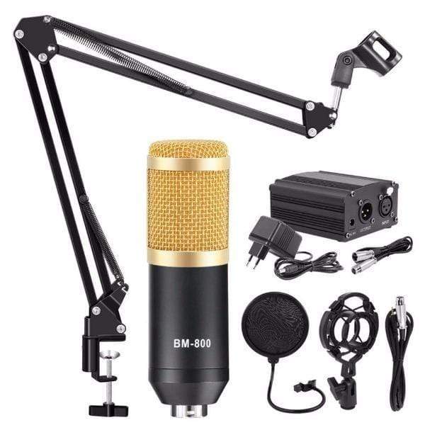 Multi-Tendance Microphone Or Noir  C Micro de Studio bm800 condensateur, Multi-Microphone Kits