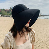 Multi-tendance Noir / Ajustable Chapeau d'été Protection UV pour femmes