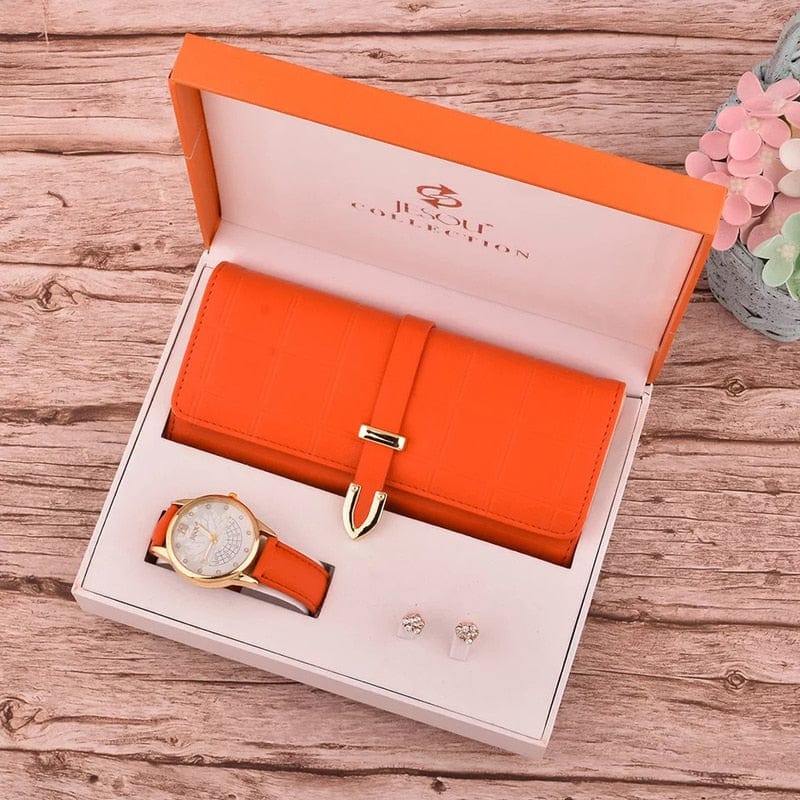 Multi-tendance Orange Cadeau femme bijoux 3 pièces