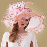 Multi-tendance Pink Sun Hat / 56-58CM Chapeau en Organza