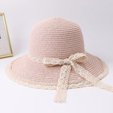 Multi-tendance Rose1 / 56-58cm Chapeau de plage en paille