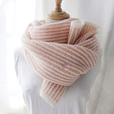Multi-tendance Rose2 Écharpe tricotée en laine pour Femme