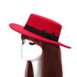 Multi-tendance Rouge Chapeau en laine à bord large
