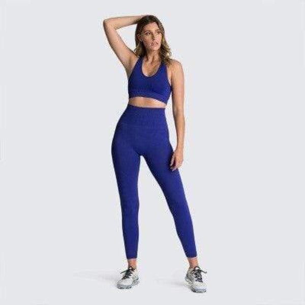 Bleu - pantalon de Yoga avec jupe pour femme, faux Legging de