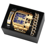 Multi-tendance Watch Gift Set 03 Montre à Quartz, Bracelet étanche en acier inoxydable