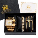 Multi-tendance Watch Gifts Set B Montre de luxe Bracelet et collier