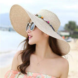 chapeau de soleil femme pliable pierre coloré fait main