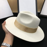 chapeau blanc Élégant en Laine Fedora
